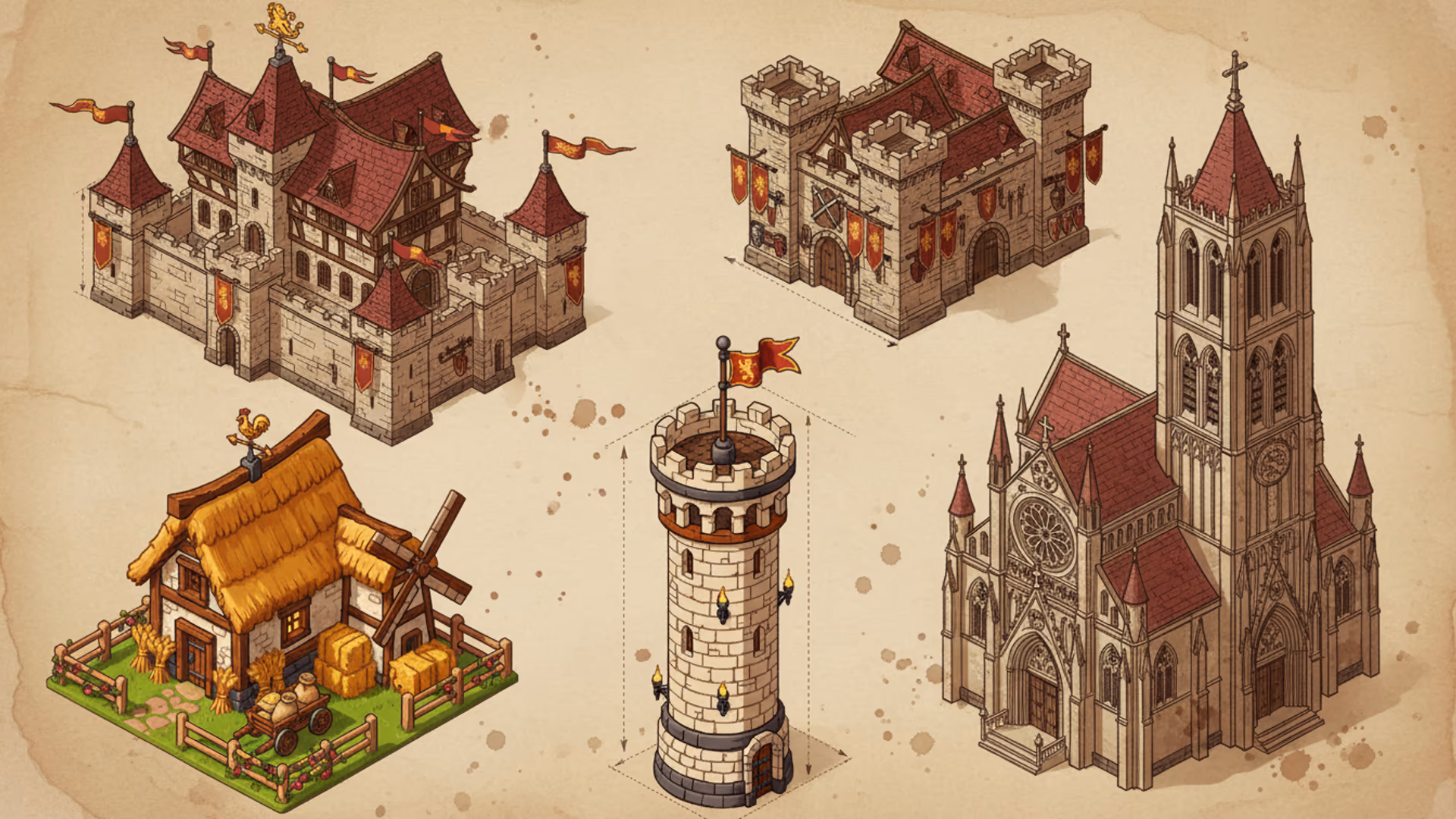 Humans buildings