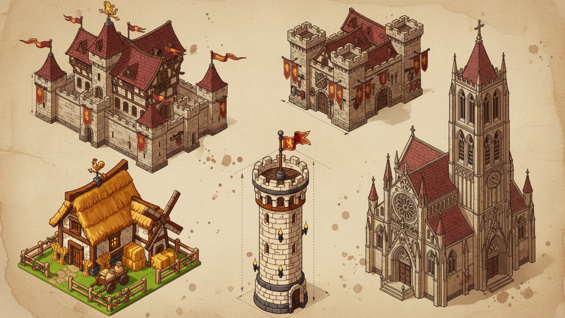 Humans buildings
